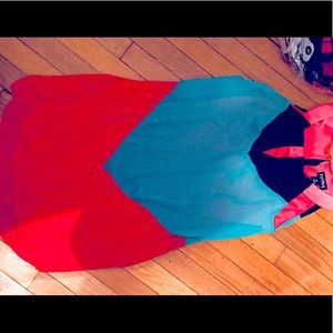 Dress never worn still has tag on it.  This is bright and really soft